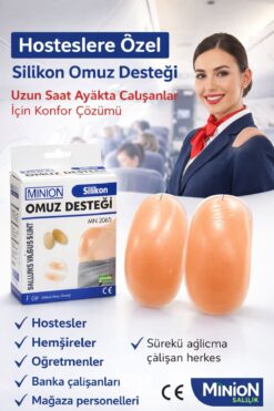 Minion Silikon Omuz Desteği Vatka Etkili Silikon Geniş Omuz