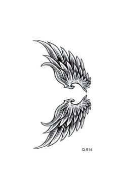 Tattoo Gerçekci Minimal Kanat geçici dövme tattoo yapıştırma