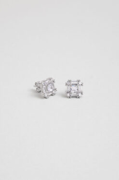 So CHIC... Mistik Baget 18 Ayar Beyaz Altın Kaplama Gümüş Küpe