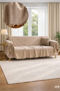 SEVHOME CONCEPT %100 Pamuk Kolları Örten Koltuk Örtüsü 180 x 300 cm-Kaymaz ,Terletmez