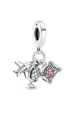 Pandora Uçak, Dünya Küresi ve Bavul Sallantılı Charm