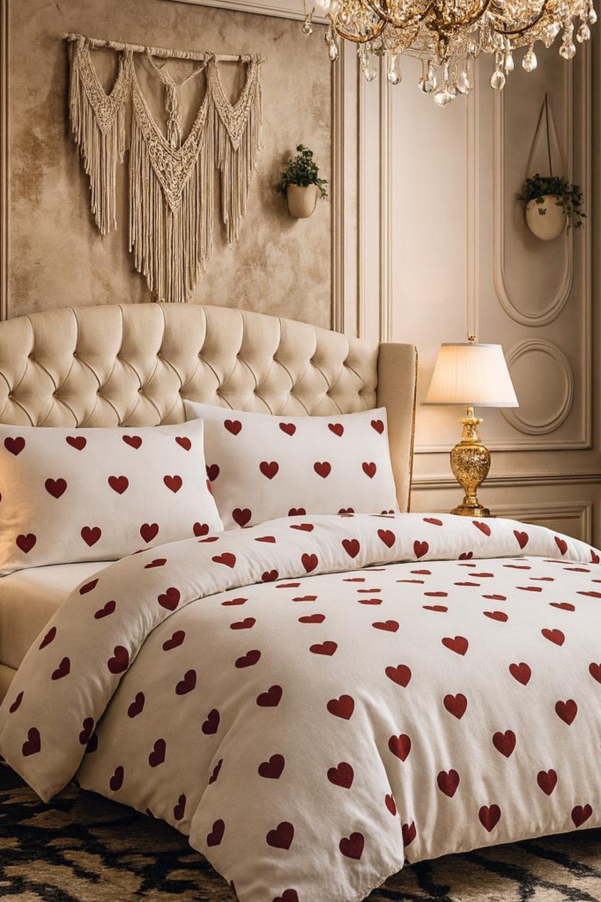 Güvenal Premium Lastikli Çarşaflı Çift Kişilik Nevresim Takımı | Çeyiz Listesi | Nevresim | Uyku Seti