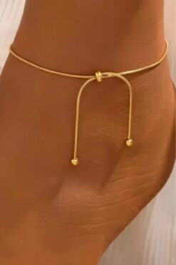 SEVGİLİ TAKI Ayarlanabilir Gold Çelik Halhal -Glorious Serisi