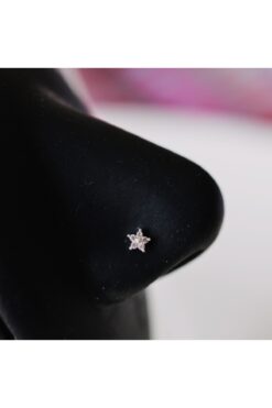 Heppii 925 Ayar Gümüş Çiçek Hızma Burun Piercing