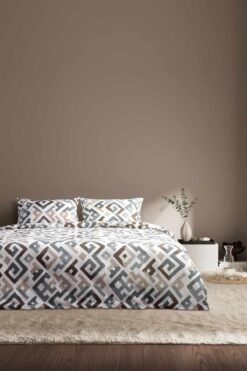 Menderes Home Cotton Collection Kışlık Pazen Çift Kişilik Nevresim Seti Geo Harmony