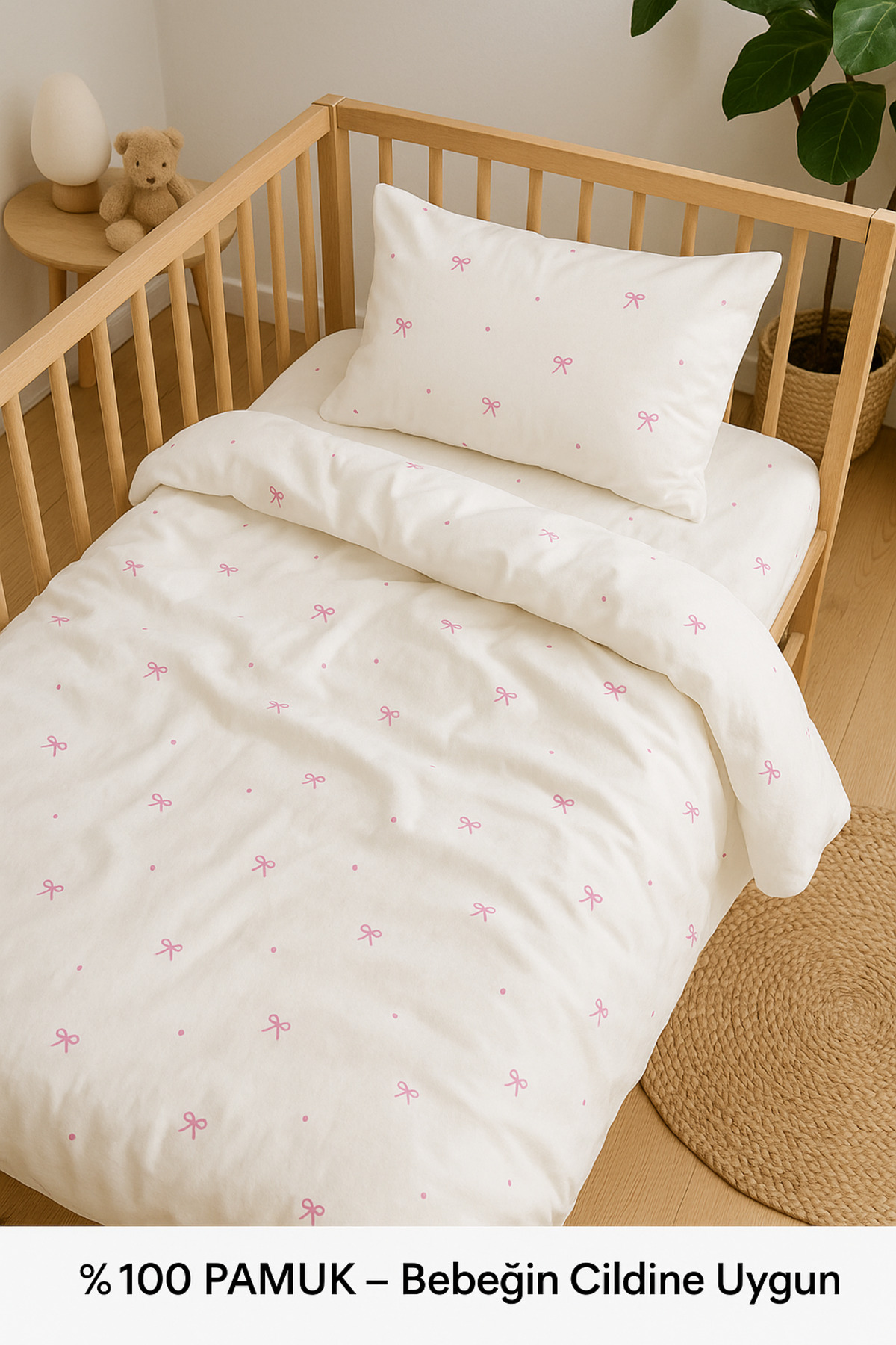 Uçkan home %100 pamuk bebek nevresim seti cilt dostu