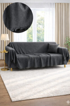 SEVHOME CONCEPT % 100 Pamuk Kolları Örten Koltuk Örtüsü 180 x 300 cm- Kaymaz, Terletmez