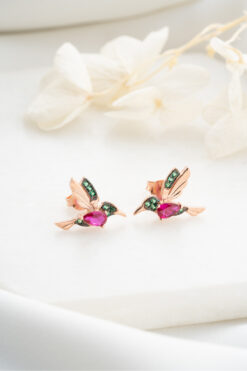 Silvano Jewelry 925 Ayar Gümüş Arı Kuşu Küpe