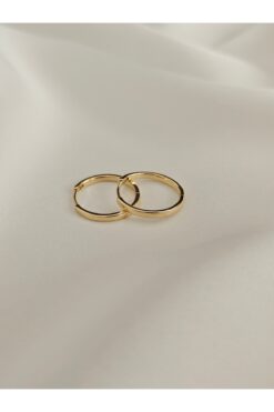 Zivazer Store Kadın Çelik Kararmaz Xuping 14k Altın Renginde Halka Küpe