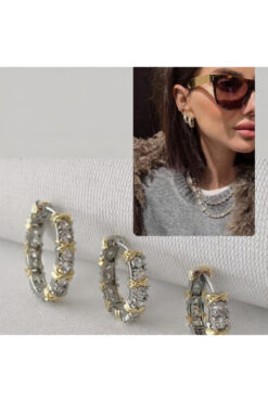 Bubbleatelier 3'lü Set Tiffny Gold Mix Küpe