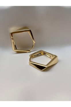 ciel selection Premium seri, Altın Kaplama Geometrik Kare Küpe