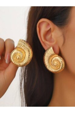 MioArt Özel Seri Deniz Kabuğu / Salyangoz Tasarım Küpe