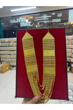 Güneş Niba_gold 22. Ayar Altın Kaplama 8 Sıralı Pafralı Madonna