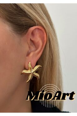 MioArt Deniz Yıldızı Altın/gold Küpe