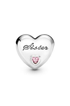 Pandora Pembe Işıltılı Kız Kardeş Charm