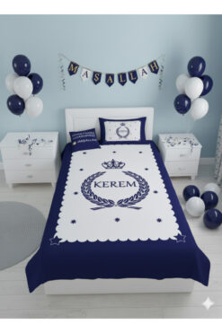MEKTA HOME Isim Yazdırılabilir Sünnet Yatak Örtüsü Takımı Mkt-4001