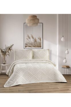 diabella İskandinav Helen 3 Parça Çift Kişilik Yatak Örtüsü