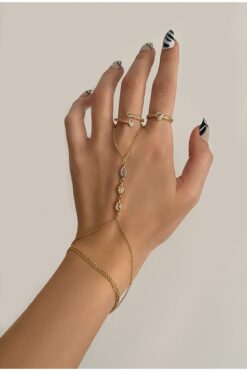 Okko Store Çelik Damla Taşlı Parıltılı Şahmeran