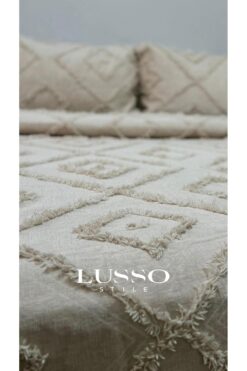 bursa çeyiz Çift Kişilik Cappuccino İskandinav Yatak Örtüsü