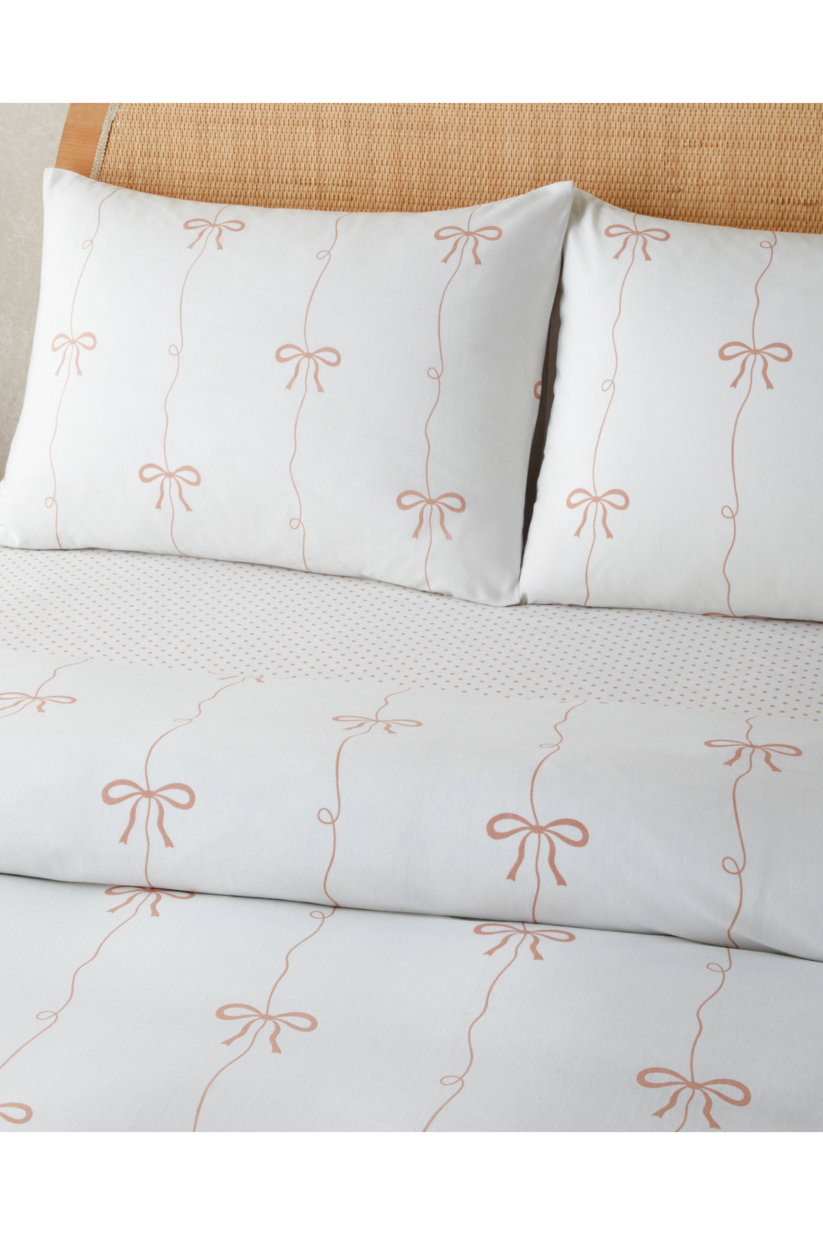 English Home Pretty Charm Kolay Ütülenir Çarşaflı Tek Kişilik Nevresim Takımı 160x220 cm Pudra - Görsel 3