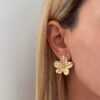 Lavian Accessories Jasmine Gold Çiçek Küpe