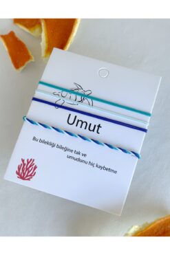 Atölye Merdiven Unisex Basic Mavi Umut Bilekliği