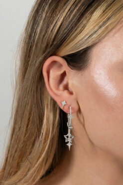 Söğütlü Silver Gümüş Kutup Yıldızı Modeli Şans Küpe Sgtl9485r