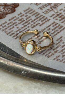 KİLİGİSTANBUL VİNTAGE OPAL GOLD RENK YÜZÜK