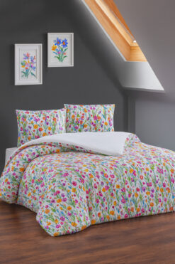 conzaliza Çift Kişilik Pamuklu Nevresim Takımı | Tam Takım Lastikli Çarşaflı |