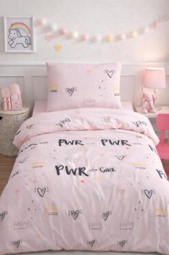 Eponj Home Junior Nevresim Seti Tek Kişilik Power Pembe