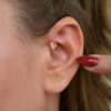 Sacce Scarves&Accessories Zirkon Taşlı Halka Piercing Tragus Helix Kıkırdak Küpesi