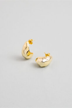 So CHIC... Night 18 Ayar Sarı Altın Kaplama Gümüş Küpe