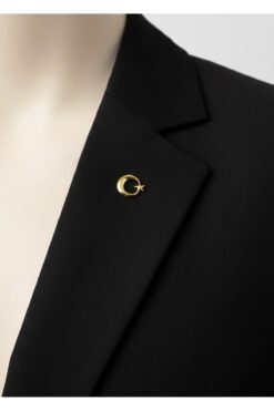 modamira Altın Rengi Ay Yıldız Yaka Rozeti 1 Adet