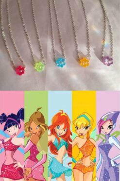 SOUL BY A&B 5li winx kolye arkadaşlık kolyesi bff kolye çiçek kolye yılbaşı