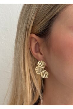 KİLİGİSTANBUL Kadın Baja Gold Renk Küpe