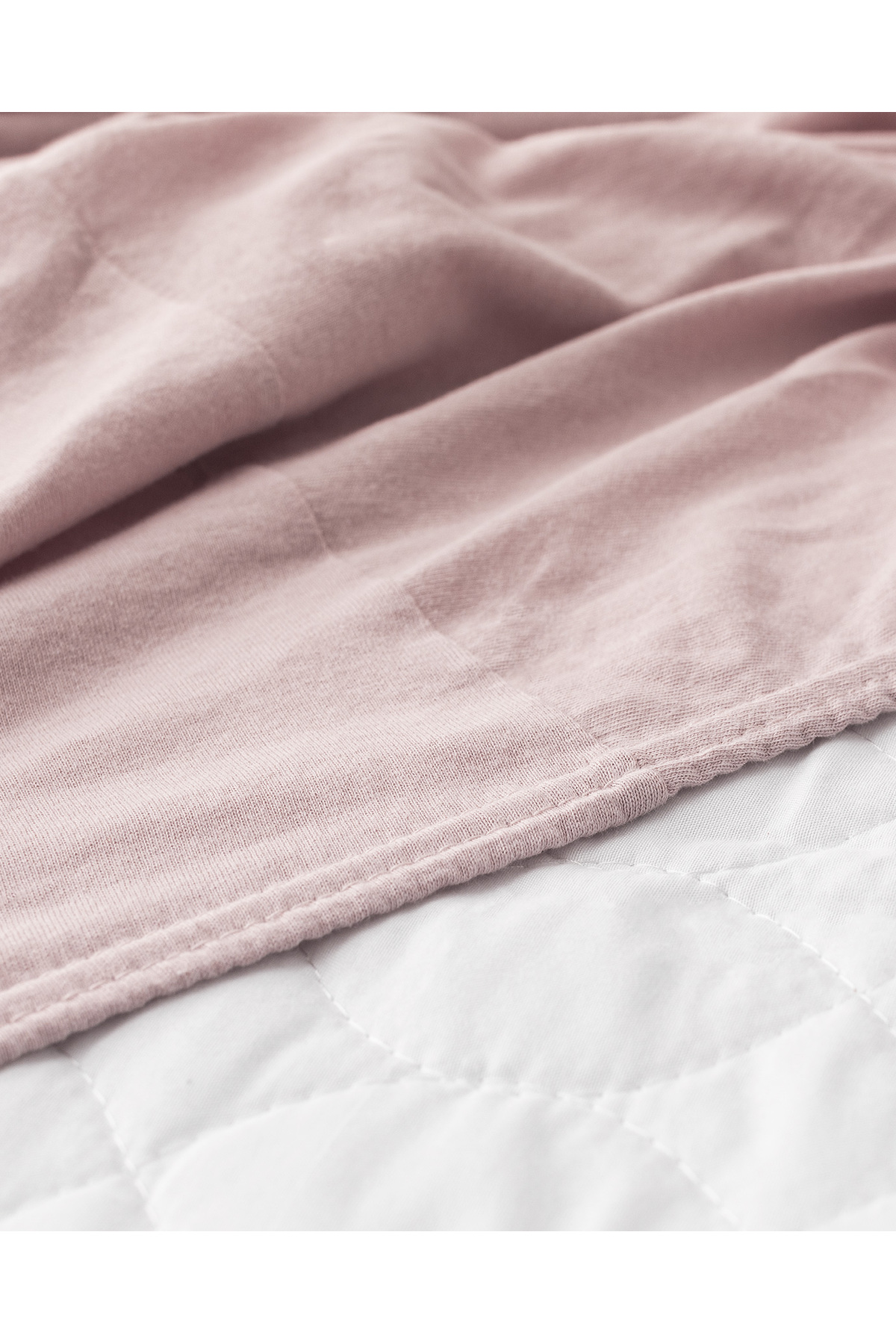 Madame Coco Tek Kişilik Lastikli %100 Pamuk Penye Çarşaf - Açık Mürdüm - Görsel 2