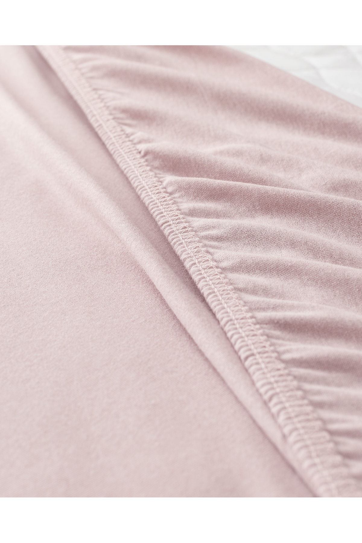 Madame Coco Tek Kişilik Lastikli %100 Pamuk Penye Çarşaf - Açık Mürdüm - Görsel 3