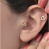 Sacce Scarves&Accessories Gold Kalp Piercing Tragus Helix Kıkırdak