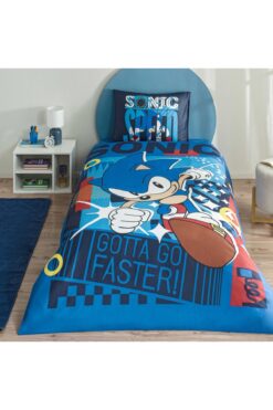 Taç Lisanslı Sonic Classic Pamuk Tek Kişilik Nevresim Takımı