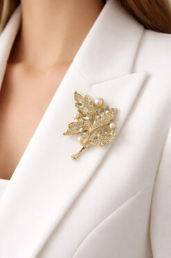 MRK Kadın Çiçek Yaprak Broş