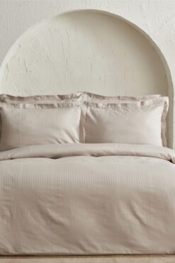 Karaca Home Uniq %100 Pamuk Saten Çift Kişilik Nevresim Takımı Taş