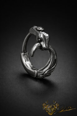 depozoom 316L Cerrahi Çelik Gotik Halka Punk Küpe Unisex Clicker Yılan Küpe 1 adet