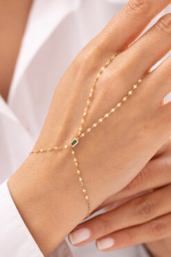 Zeyd Jewelry Zümrüt Taşlı 14 Ayar Altın Şahmeran