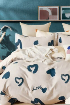 İQON Lastikli Çarşaflı Nevresim Takımı Tek Kişilik Amore Gri