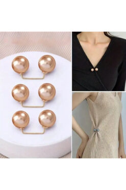 Vira Rise 2 Adet Bej Rengi Sarma Kemer Tokası, Giysi, Eşarp Klipsi, Şal Broş Pin,Kadın Bel Tokası.