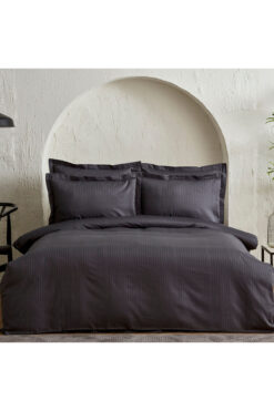 Karaca Home Uniq %100 Pamuk Saten King Size Nevresim Takımı Antrasit