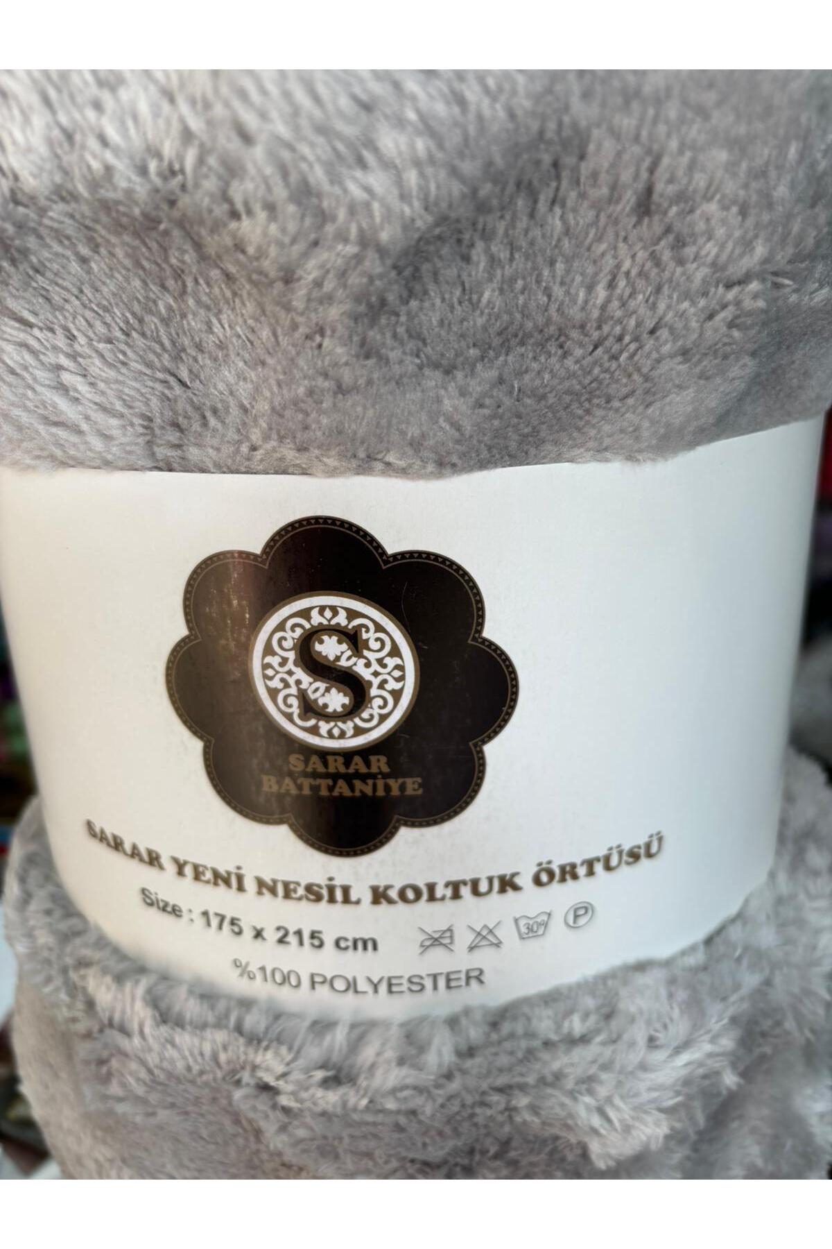 Sarar Yeni Nesil Bubble Peluş Koltuk Örtüsü Pofuduk - Görsel 3