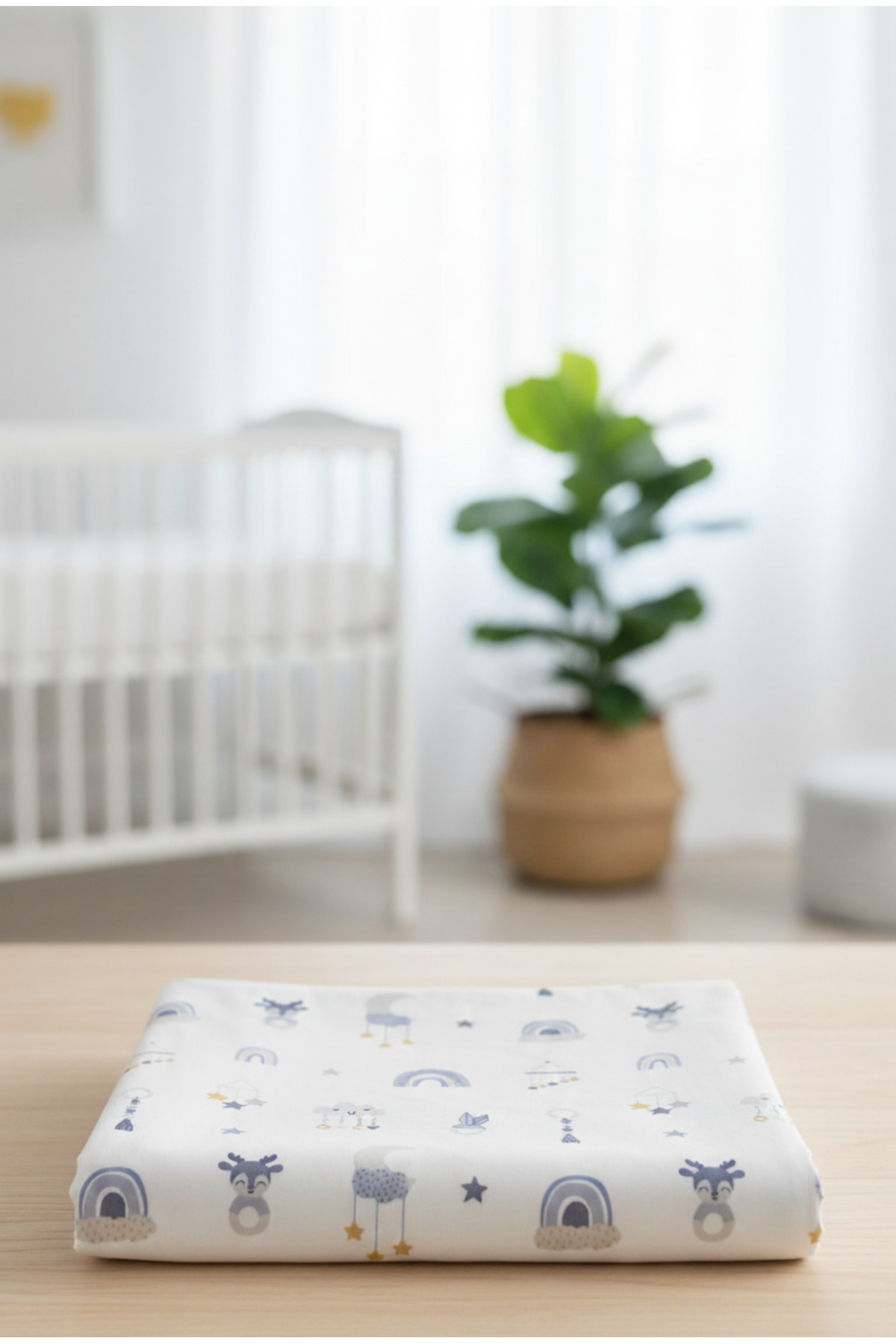 Baby Veil Çift Taraflı Bebek&Çocuk Battaniyesi %100 Pamuk Pazen Desenli 100x120 Cm - Görsel 3