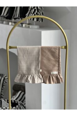 KaiAtelier 2Li Sienna Keten Fırfırlı Kurulama Bezleri