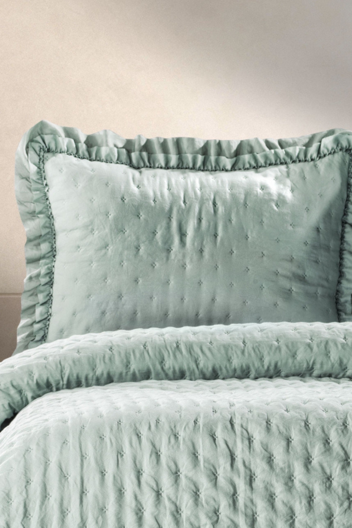 ZEBRACASA LIMA YEŞİL ÇİFT KİŞİLİK YATAK ÖRTÜSÜ SETİ - Görsel 2